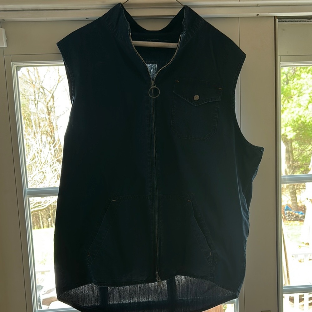 Men’s navy Jean sleeveless vest